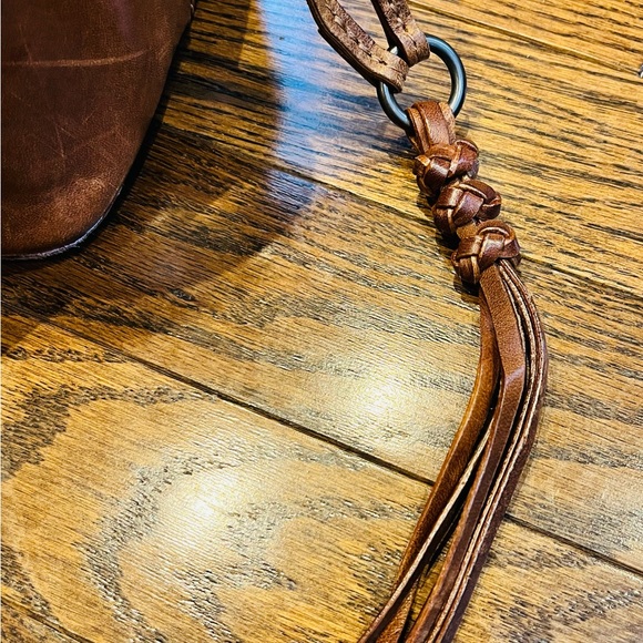 Frye Melissa Carryall Cognac Brown Leather Tote Bag - Picture 11 of 11